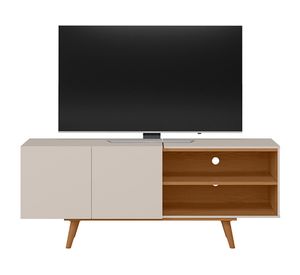 Rack TV 55" Aldan blanco/café