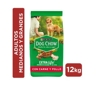 Alimento seco adulto carne y pollo 12 kg