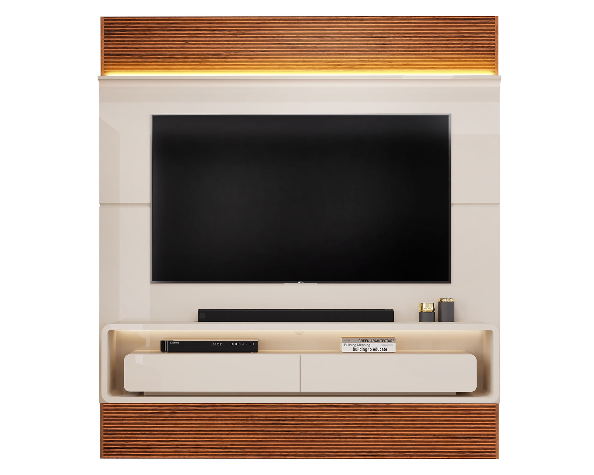 Altavisión Panel TV 70" Taylor off white/freijo