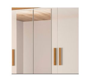 Clóset 4 puertas 6 cajones Capri café/blanco 212x160x47 cm