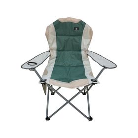 Silla plegable acolchada con apoyabrazos