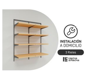 Instalación de 3 rieles para tu organizador Hacks and Racks