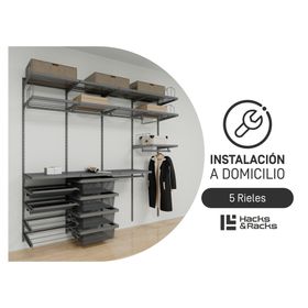 Instalación de 5 rieles para tu organizador Hacks and Racks