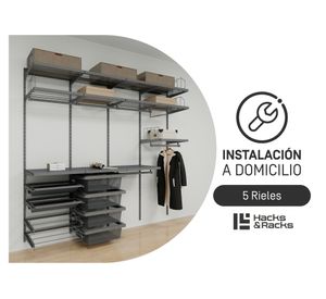 Instalación de 5 rieles para tu organizador Hacks and Racks