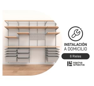 Instalación de 6 rieles para tu organizador Hacks and Racks