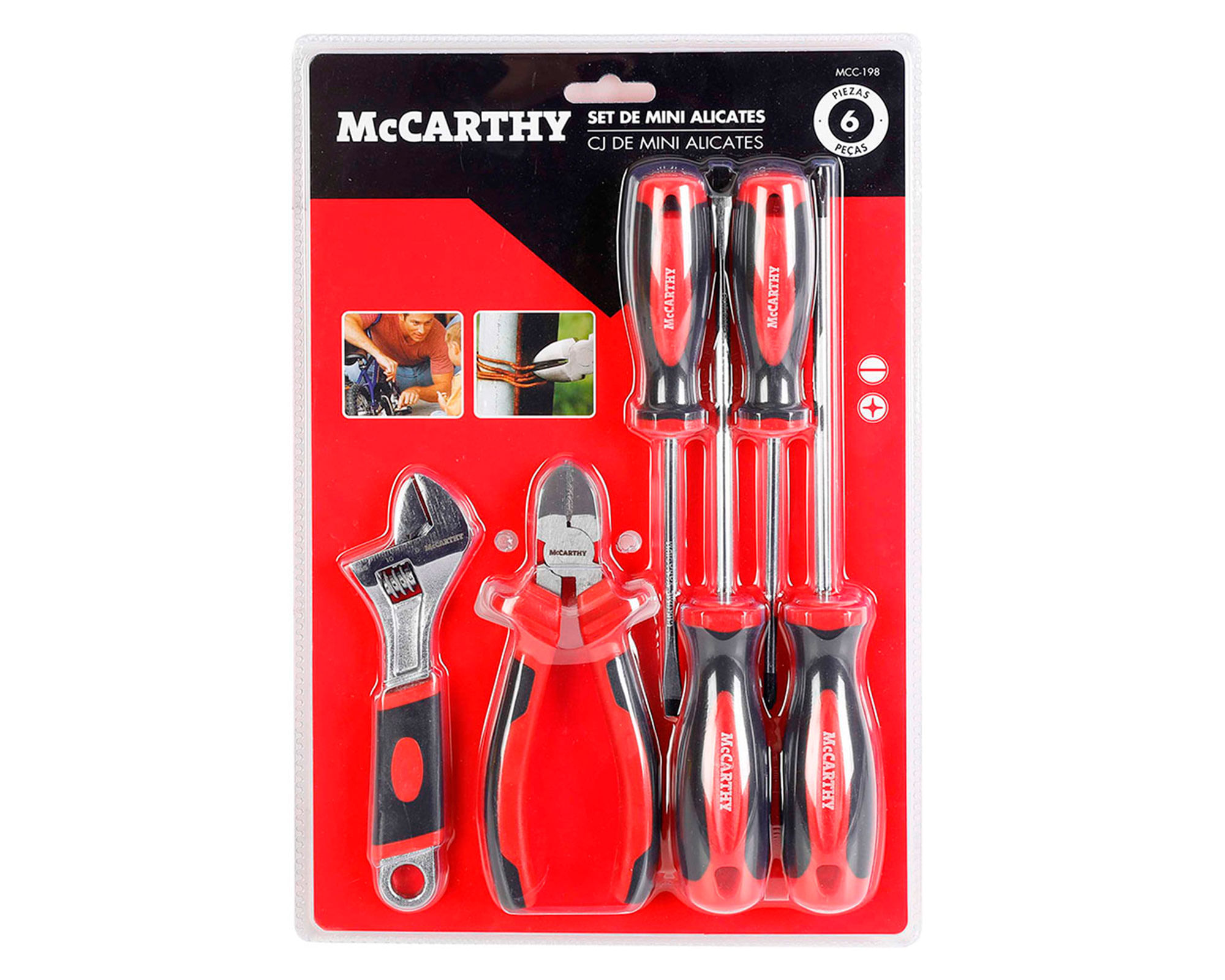 Set herramientas 6 piezas a $7.990