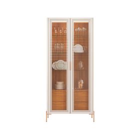 Vitrina Olivia off white/freijo 3 repisas