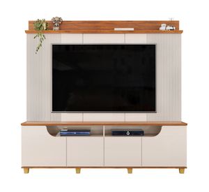 Mueble para TV 75" Gama off white/freijo