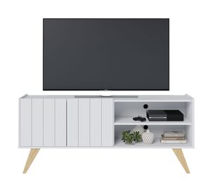 Rack TV 55" Space blanco/tauari