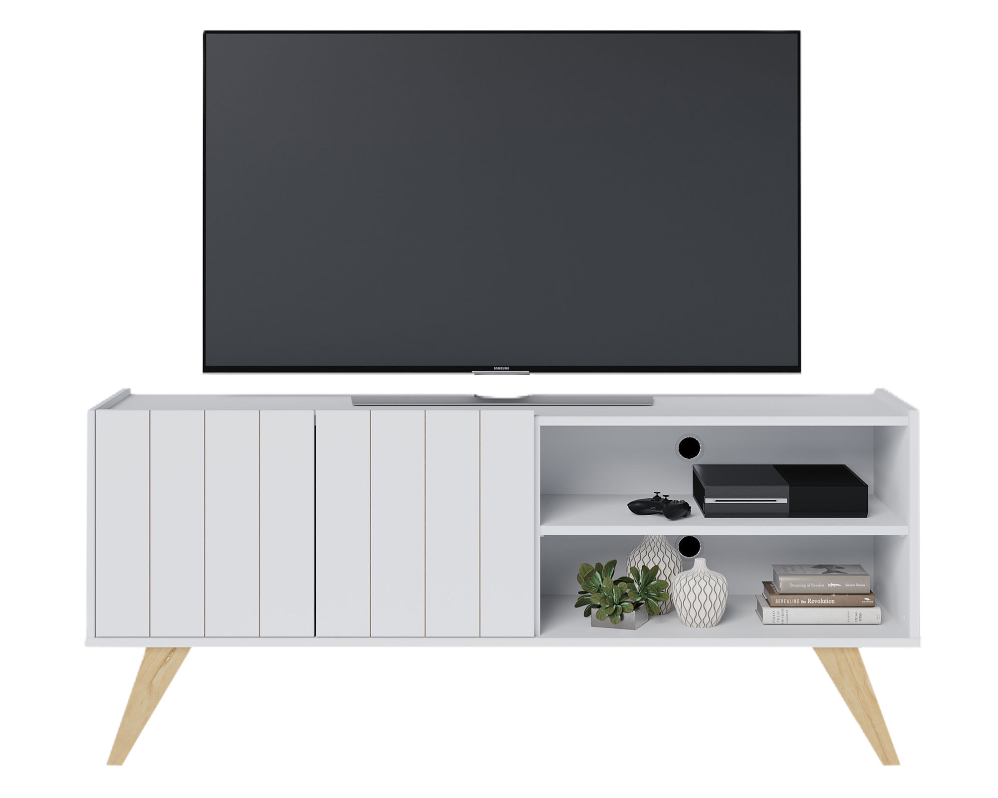 Altavisión Rack TV 55" Space blanco/tauari