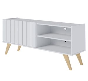 Rack TV 55" Space blanco/tauari