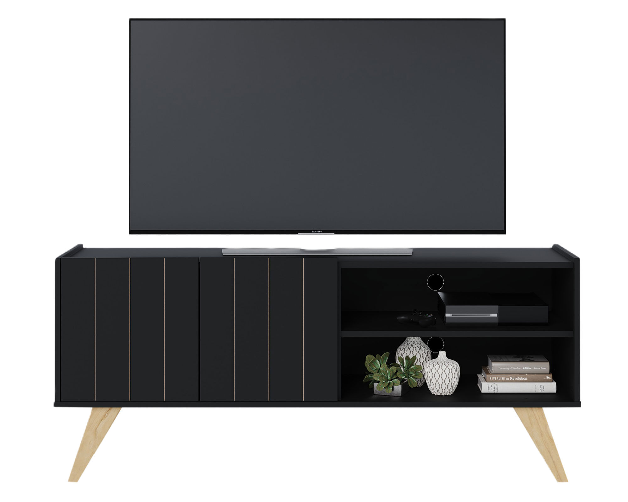 Altavisión Rack TV 55" Space negro mate/tauari