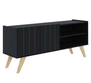 Rack TV 55" Space negro mate/tauari