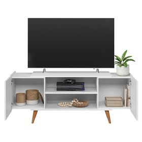 Rack TV 55" River blanco/freijo