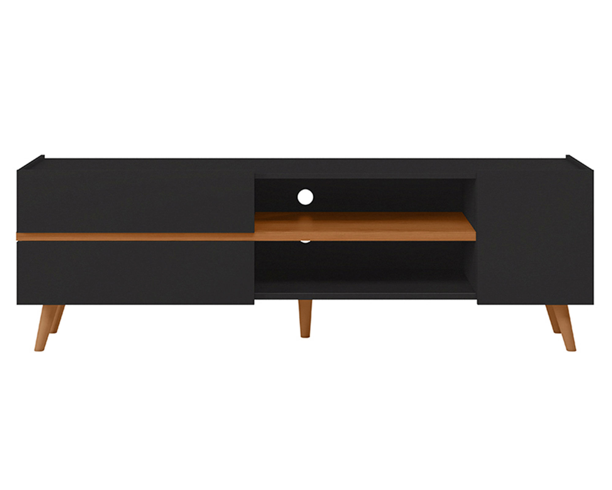 Altavisión Rack TV 65" Purus negro mate/freijo