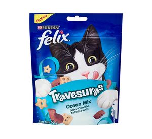 Snack para mascota adulto sabor camarón, salmón y atún 60 g