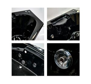 Tina hidromasaje Creta negro 7 jets izquierda 150x150x45 cm