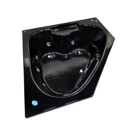 Tina hidromasaje Creta negro 7 jets derecha 150x150x45 cm