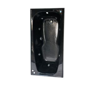 Tina hidromasaje Sea negro derecha 90x183x44 cm