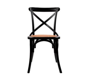 Silla madera Rustic 2.0 negro/café 88x49x54 cm