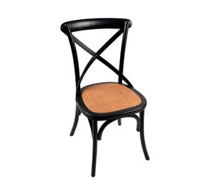 Silla madera Rustic 2.0 negro/café 88x49x54 cm