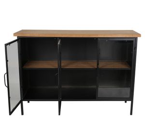 Buffet Pandi negro/natural 80x115x35 cm