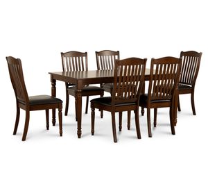 Juego de comedor 6 personas rectangular Dallas chocolate