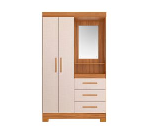 Clóset 2 puertas Renata café/off white 187x108x39.5 cm