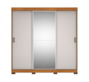 Clóset 3 puertas Antonia café/off white 206.5x181.5x54.9 cm