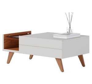 Mesa de centro rectangular Noronha 35.6x54x90 cm blanco