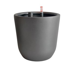 Macetero autor regante Chono grafito 28x27 cm