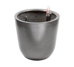 Macetero autor regante Chono grafito 28x27 cm