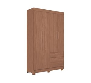 Clóset 4 puertas 2 cajones Londrina jatoba 214x130x46 cm