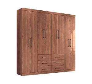 Clóset 8 puertas Liverpool jatoba 210x212x46 cm