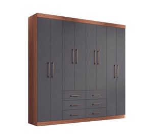 Clóset 8 puertas Liverpool grafito 210x212x46 cm