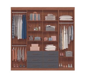 Clóset 8 puertas Liverpool grafito 210x212x46 cm