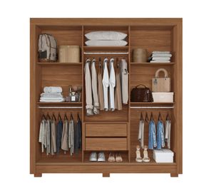 Clóset 3 puertas 2 cajones Maringasin jatoba 214x204x49 cm