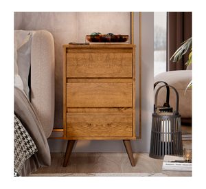 Velador Wood jatoba 3 cajones