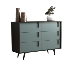 Cómoda Tulipa grafito grey 6 cajones