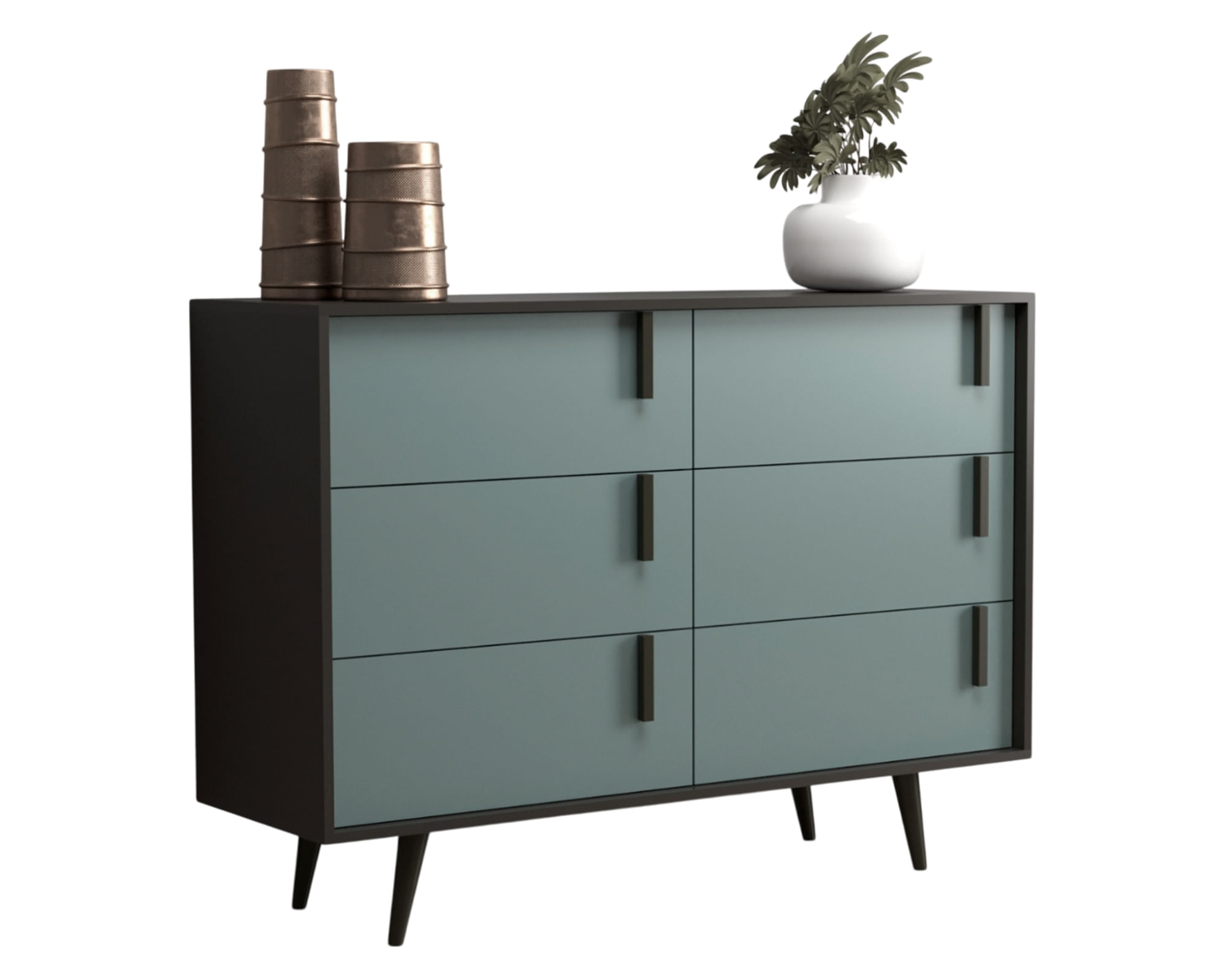 Onessta Cómoda Tulipa grafito grey 6 cajones