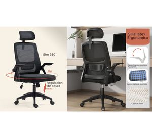 Silla de escritorio Ergonómica negro