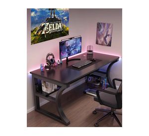 Escritorio gamer negro 75x120x60 cm