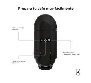 Cafetera Arezzo 4 en 1 negro 600 ml