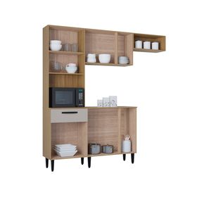 Kit cocina 10 puertas Dora damasco/ripado/Off white