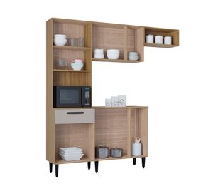 Kit cocina 10 puertas Dora damasco/ripado/Off white