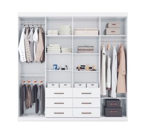 Clóset 8 puertas 6 cajones Liverpool blanco 210x46.3x212 cm