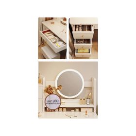 Tocador Lux blanco 6 cajones