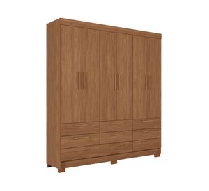 Clóset 6 puertas 9 cajones Colombo jatoba 214x194.4x46 cm