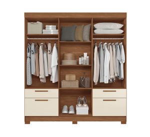 Clóset 8 puertas 4 cajones Curitiba arena 214x194.4x46 cm