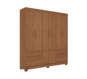 Clóset 8 puertas 4 cajones Curitiba jatoba 214x194.4x46 cm